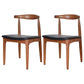 Scandinavian Open Back Side Chair Matte Finish Upholstered Dining Chair Black 2 Piece Set Walnut Clearhalo ' kitchen&dining_furn' 'Dining Chairs' 'Dining Tables & Seating' 'dining_chair' 'furn' 'furn_dining_chair' 'Furniture' 'furniture_dining_chair' 'Kitchen & Dining Furniture' 'kitchen' 4238247