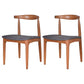 Scandinavian Open Back Side Chair Matte Finish Upholstered Dining Chair Dark Gray 2 Piece Set Walnut Clearhalo ' kitchen&dining_furn' 'Dining Chairs' 'Dining Tables & Seating' 'dining_chair' 'furn' 'furn_dining_chair' 'Furniture' 'furniture_dining_chair' 'Kitchen & Dining Furniture' 'kitchen' 4238248
