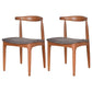 Scandinavian Open Back Side Chair Matte Finish Upholstered Dining Chair White-Brown 2 Piece Set Walnut Clearhalo ' kitchen&dining_furn' 'Dining Chairs' 'Dining Tables & Seating' 'dining_chair' 'furn' 'furn_dining_chair' 'Furniture' 'furniture_dining_chair' 'Kitchen & Dining Furniture' 'kitchen' 4238255