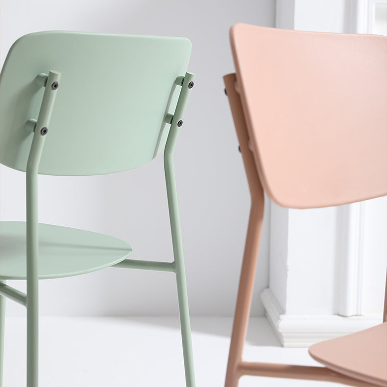 Contemporary Restaurant Open Back Side Chair Matte Finish Plastic Dining Chair Clearhalo ' kitchen&dining_furn' 'Dining Chairs' 'Dining Tables & Seating' 'dining_chair' 'Furniture' 'furniture_dining_chair' 'Kitchen & Dining Furniture' 'kitchen' 4238280