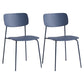 Contemporary Restaurant Open Back Side Chair Matte Finish Plastic Dining Chair Blue Set of 2 Clearhalo ' kitchen&dining_furn' 'Dining Chairs' 'Dining Tables & Seating' 'dining_chair' 'Furniture' 'furniture_dining_chair' 'Kitchen & Dining Furniture' 'kitchen' 4238283