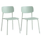 Contemporary Restaurant Open Back Side Chair Matte Finish Plastic Dining Chair Green Set of 2 Clearhalo ' kitchen&dining_furn' 'Dining Chairs' 'Dining Tables & Seating' 'dining_chair' 'Furniture' 'furniture_dining_chair' 'Kitchen & Dining Furniture' 'kitchen' 4238285