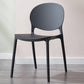 Scandinavian Kitchen Open Back Side Chair Matte Finish Plastic Dining Chair Black 1 Piece Clearhalo ' kitchen&dining_furn' 'Dining Chairs' 'Dining Tables & Seating' 'dining_chair' 'furn' 'furn_dining_chair' 'Furniture' 'furniture_dining_chair' 'Kitchen & Dining Furniture' 'kitchen' 4238288