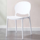Scandinavian Kitchen Open Back Side Chair Matte Finish Plastic Dining Chair White 1 Piece Clearhalo ' kitchen&dining_furn' 'Dining Chairs' 'Dining Tables & Seating' 'dining_chair' 'furn' 'furn_dining_chair' 'Furniture' 'furniture_dining_chair' 'Kitchen & Dining Furniture' 'kitchen' 4238293