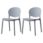 Scandinavian Kitchen Open Back Side Chair Matte Finish Plastic Dining Chair Grey 2 Piece Set Clearhalo ' kitchen&dining_furn' 'Dining Chairs' 'Dining Tables & Seating' 'dining_chair' 'furn' 'furn_dining_chair' 'Furniture' 'furniture_dining_chair' 'Kitchen & Dining Furniture' 'kitchen' 4238295