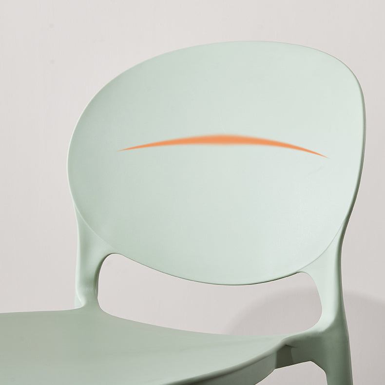 Scandinavian Kitchen Open Back Side Chair Matte Finish Plastic Dining Chair Clearhalo ' kitchen&dining_furn' 'Dining Chairs' 'Dining Tables & Seating' 'dining_chair' 'furn' 'furn_dining_chair' 'Furniture' 'furniture_dining_chair' 'Kitchen & Dining Furniture' 'kitchen' 4238298