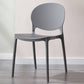 Scandinavian Kitchen Open Back Side Chair Matte Finish Plastic Dining Chair Dark Gray 1 Piece Clearhalo ' kitchen&dining_furn' 'Dining Chairs' 'Dining Tables & Seating' 'dining_chair' 'furn' 'furn_dining_chair' 'Furniture' 'furniture_dining_chair' 'Kitchen & Dining Furniture' 'kitchen' 4238299