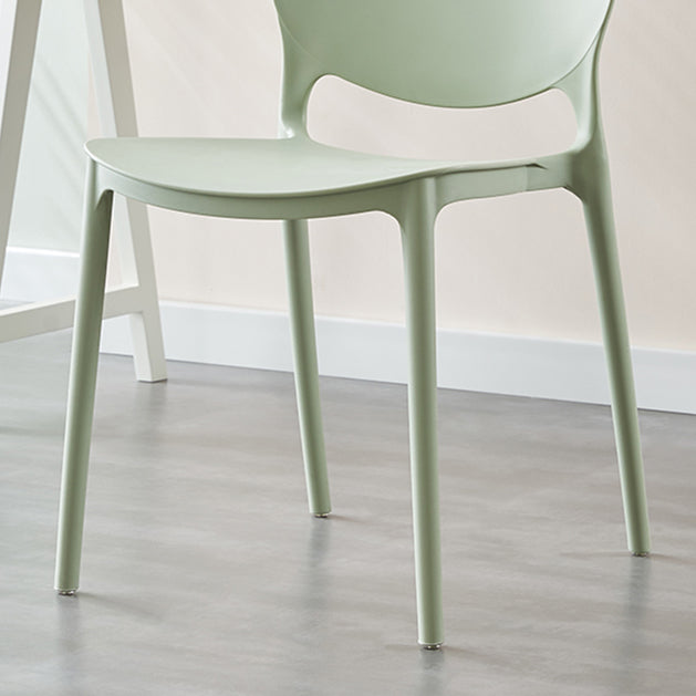 Scandinavian Kitchen Open Back Side Chair Matte Finish Plastic Dining Chair Clearhalo ' kitchen&dining_furn' 'Dining Chairs' 'Dining Tables & Seating' 'dining_chair' 'furn' 'furn_dining_chair' 'Furniture' 'furniture_dining_chair' 'Kitchen & Dining Furniture' 'kitchen' 4238301