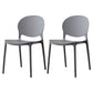 Scandinavian Kitchen Open Back Side Chair Matte Finish Plastic Dining Chair Dark Gray 2 Piece Set Clearhalo ' kitchen&dining_furn' 'Dining Chairs' 'Dining Tables & Seating' 'dining_chair' 'furn' 'furn_dining_chair' 'Furniture' 'furniture_dining_chair' 'Kitchen & Dining Furniture' 'kitchen' 4238302