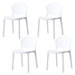 Scandinavian Kitchen Open Back Side Chair Matte Finish Plastic Dining Chair White 4 Piece Set Clearhalo ' kitchen&dining_furn' 'Dining Chairs' 'Dining Tables & Seating' 'dining_chair' 'furn' 'furn_dining_chair' 'Furniture' 'furniture_dining_chair' 'Kitchen & Dining Furniture' 'kitchen' 4238307