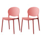 Scandinavian Kitchen Open Back Side Chair Matte Finish Plastic Dining Chair Red 2 Piece Set Clearhalo ' kitchen&dining_furn' 'Dining Chairs' 'Dining Tables & Seating' 'dining_chair' 'furn' 'furn_dining_chair' 'Furniture' 'furniture_dining_chair' 'Kitchen & Dining Furniture' 'kitchen' 4238309