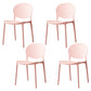 Scandinavian Kitchen Open Back Side Chair Matte Finish Plastic Dining Chair Pink 4 Piece Set Clearhalo ' kitchen&dining_furn' 'Dining Chairs' 'Dining Tables & Seating' 'dining_chair' 'furn' 'furn_dining_chair' 'Furniture' 'furniture_dining_chair' 'Kitchen & Dining Furniture' 'kitchen' 4238313