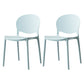 Scandinavian Kitchen Open Back Side Chair Matte Finish Plastic Dining Chair Blue 2 Piece Set Clearhalo ' kitchen&dining_furn' 'Dining Chairs' 'Dining Tables & Seating' 'dining_chair' 'furn' 'furn_dining_chair' 'Furniture' 'furniture_dining_chair' 'Kitchen & Dining Furniture' 'kitchen' 4238324