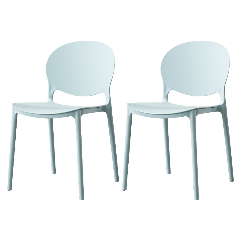 Scandinavian Kitchen Open Back Side Chair Matte Finish Plastic Dining Chair Blue 2 Piece Set Clearhalo ' kitchen&dining_furn' 'Dining Chairs' 'Dining Tables & Seating' 'dining_chair' 'furn' 'furn_dining_chair' 'Furniture' 'furniture_dining_chair' 'Kitchen & Dining Furniture' 'kitchen' 4238324