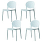 Scandinavian Kitchen Open Back Side Chair Matte Finish Plastic Dining Chair Blue 4 Piece Set Clearhalo ' kitchen&dining_furn' 'Dining Chairs' 'Dining Tables & Seating' 'dining_chair' 'furn' 'furn_dining_chair' 'Furniture' 'furniture_dining_chair' 'Kitchen & Dining Furniture' 'kitchen' 4238325