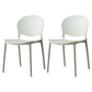 Scandinavian Kitchen Open Back Side Chair Matte Finish Plastic Dining Chair Green 2 Piece Set Clearhalo ' kitchen&dining_furn' 'Dining Chairs' 'Dining Tables & Seating' 'dining_chair' 'furn' 'furn_dining_chair' 'Furniture' 'furniture_dining_chair' 'Kitchen & Dining Furniture' 'kitchen' 4238327