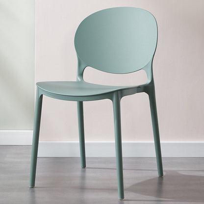 Scandinavian Kitchen Open Back Side Chair Matte Finish Plastic Dining Chair Aqua 1 Piece Clearhalo ' kitchen&dining_furn' 'Dining Chairs' 'Dining Tables & Seating' 'dining_chair' 'furn' 'furn_dining_chair' 'Furniture' 'furniture_dining_chair' 'Kitchen & Dining Furniture' 'kitchen' 4238329