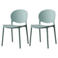 Scandinavian Kitchen Open Back Side Chair Matte Finish Plastic Dining Chair Aqua 2 Piece Set Clearhalo ' kitchen&dining_furn' 'Dining Chairs' 'Dining Tables & Seating' 'dining_chair' 'furn' 'furn_dining_chair' 'Furniture' 'furniture_dining_chair' 'Kitchen & Dining Furniture' 'kitchen' 4238330