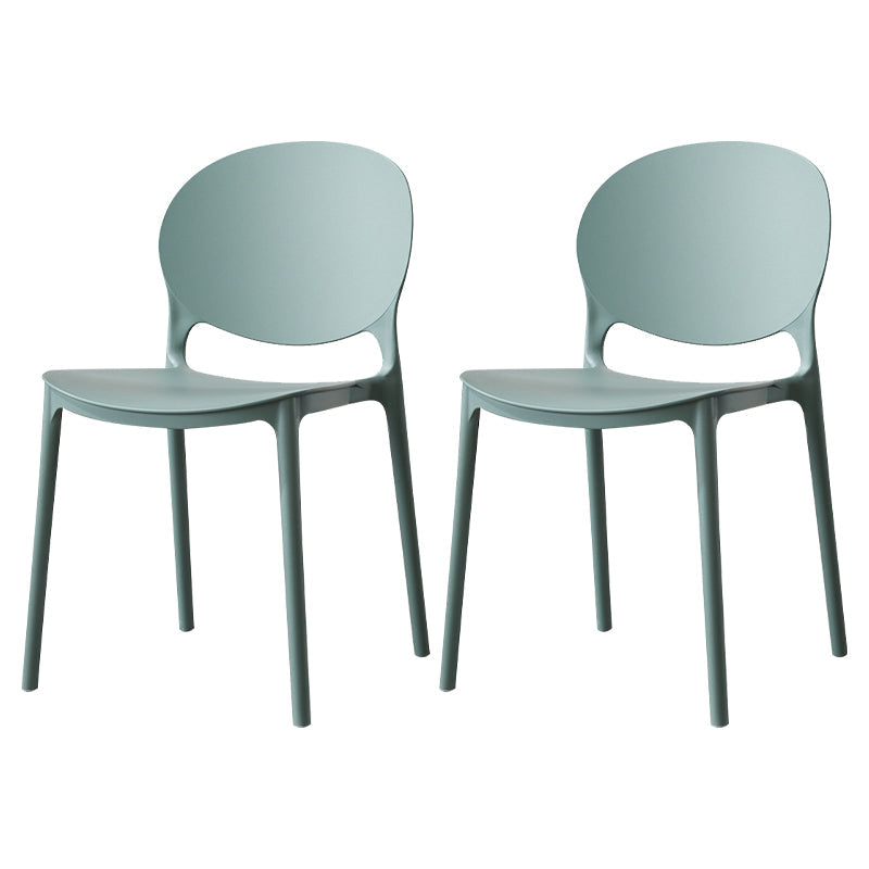Scandinavian Kitchen Open Back Side Chair Matte Finish Plastic Dining Chair Aqua 2 Piece Set Clearhalo ' kitchen&dining_furn' 'Dining Chairs' 'Dining Tables & Seating' 'dining_chair' 'furn' 'furn_dining_chair' 'Furniture' 'furniture_dining_chair' 'Kitchen & Dining Furniture' 'kitchen' 4238330