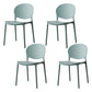 Scandinavian Kitchen Open Back Side Chair Matte Finish Plastic Dining Chair Aqua 4 Piece Set Clearhalo ' kitchen&dining_furn' 'Dining Chairs' 'Dining Tables & Seating' 'dining_chair' 'furn' 'furn_dining_chair' 'Furniture' 'furniture_dining_chair' 'Kitchen & Dining Furniture' 'kitchen' 4238331