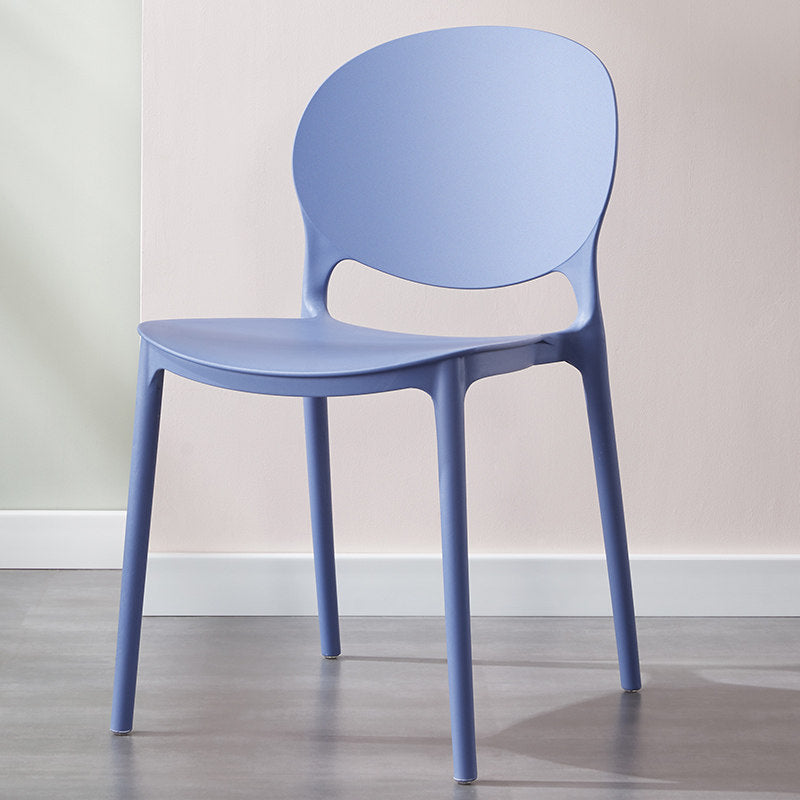 Scandinavian Kitchen Open Back Side Chair Matte Finish Plastic Dining Chair Purple 1 Piece Clearhalo ' kitchen&dining_furn' 'Dining Chairs' 'Dining Tables & Seating' 'dining_chair' 'furn' 'furn_dining_chair' 'Furniture' 'furniture_dining_chair' 'Kitchen & Dining Furniture' 'kitchen' 4238332