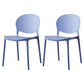 Scandinavian Kitchen Open Back Side Chair Matte Finish Plastic Dining Chair Purple 2 Piece Set Clearhalo ' kitchen&dining_furn' 'Dining Chairs' 'Dining Tables & Seating' 'dining_chair' 'furn' 'furn_dining_chair' 'Furniture' 'furniture_dining_chair' 'Kitchen & Dining Furniture' 'kitchen' 4238333
