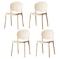 Scandinavian Kitchen Open Back Side Chair Matte Finish Plastic Dining Chair Camel 4 Piece Set Clearhalo ' kitchen&dining_furn' 'Dining Chairs' 'Dining Tables & Seating' 'dining_chair' 'furn' 'furn_dining_chair' 'Furniture' 'furniture_dining_chair' 'Kitchen & Dining Furniture' 'kitchen' 4238337