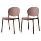 Scandinavian Kitchen Open Back Side Chair Matte Finish Plastic Dining Chair Coffee 2 Piece Set Clearhalo ' kitchen&dining_furn' 'Dining Chairs' 'Dining Tables & Seating' 'dining_chair' 'furn' 'furn_dining_chair' 'Furniture' 'furniture_dining_chair' 'Kitchen & Dining Furniture' 'kitchen' 4238339