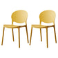 Scandinavian Kitchen Open Back Side Chair Matte Finish Plastic Dining Chair Ginger 2 Piece Set Clearhalo ' kitchen&dining_furn' 'Dining Chairs' 'Dining Tables & Seating' 'dining_chair' 'furn' 'furn_dining_chair' 'Furniture' 'furniture_dining_chair' 'Kitchen & Dining Furniture' 'kitchen' 4238345