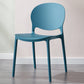 Scandinavian Kitchen Open Back Side Chair Matte Finish Plastic Dining Chair Peacock Blue 1 Piece Clearhalo ' kitchen&dining_furn' 'Dining Chairs' 'Dining Tables & Seating' 'dining_chair' 'furn' 'furn_dining_chair' 'Furniture' 'furniture_dining_chair' 'Kitchen & Dining Furniture' 'kitchen' 4238347