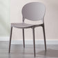 Scandinavian Kitchen Open Back Side Chair Matte Finish Plastic Dining Chair Silver Gray 1 Piece Clearhalo ' kitchen&dining_furn' 'Dining Chairs' 'Dining Tables & Seating' 'dining_chair' 'furn' 'furn_dining_chair' 'Furniture' 'furniture_dining_chair' 'Kitchen & Dining Furniture' 'kitchen' 4238350