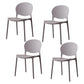 Scandinavian Kitchen Open Back Side Chair Matte Finish Plastic Dining Chair Silver Gray 4 Piece Set Clearhalo ' kitchen&dining_furn' 'Dining Chairs' 'Dining Tables & Seating' 'dining_chair' 'furn' 'furn_dining_chair' 'Furniture' 'furniture_dining_chair' 'Kitchen & Dining Furniture' 'kitchen' 4238352