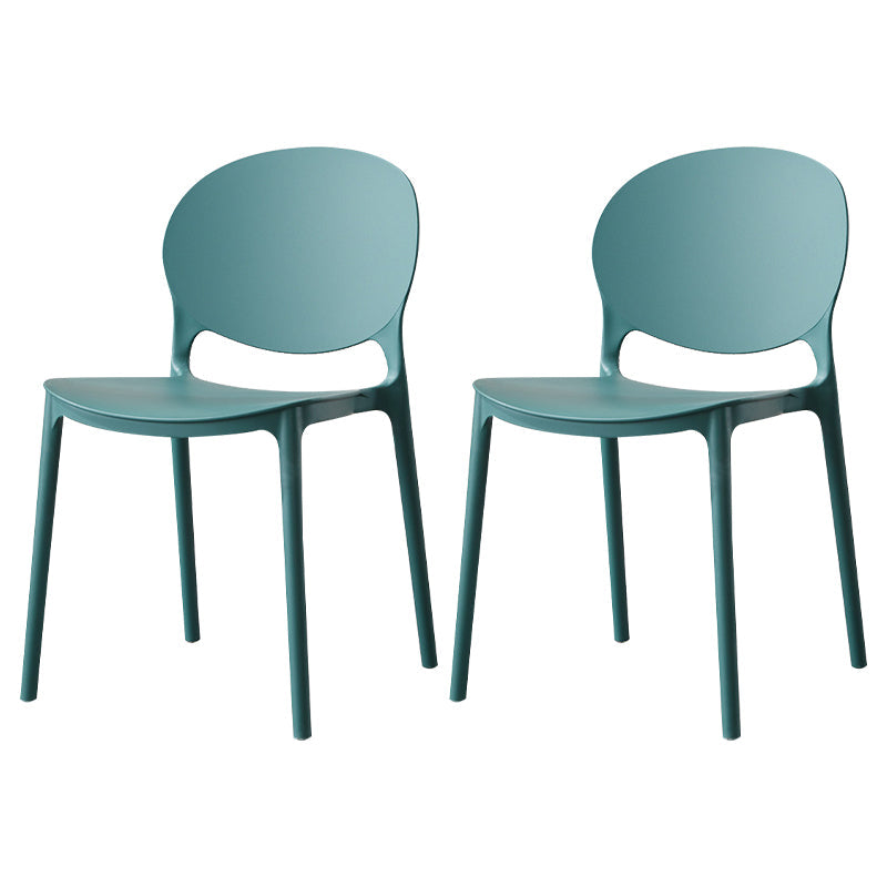 Scandinavian Kitchen Open Back Side Chair Matte Finish Plastic Dining Chair Blackish Green 2 Piece Set Clearhalo ' kitchen&dining_furn' 'Dining Chairs' 'Dining Tables & Seating' 'dining_chair' 'furn' 'furn_dining_chair' 'Furniture' 'furniture_dining_chair' 'Kitchen & Dining Furniture' 'kitchen' 4238354