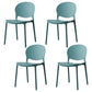Scandinavian Kitchen Open Back Side Chair Matte Finish Plastic Dining Chair Blackish Green 4 Piece Set Clearhalo ' kitchen&dining_furn' 'Dining Chairs' 'Dining Tables & Seating' 'dining_chair' 'furn' 'furn_dining_chair' 'Furniture' 'furniture_dining_chair' 'Kitchen & Dining Furniture' 'kitchen' 4238355