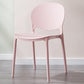 Scandinavian Kitchen Open Back Side Chair Matte Finish Plastic Dining Chair Rose Bloom 1 Piece Clearhalo ' kitchen&dining_furn' 'Dining Chairs' 'Dining Tables & Seating' 'dining_chair' 'furn' 'furn_dining_chair' 'Furniture' 'furniture_dining_chair' 'Kitchen & Dining Furniture' 'kitchen' 4238356