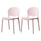 Scandinavian Kitchen Open Back Side Chair Matte Finish Plastic Dining Chair Rose Bloom 2 Piece Set Clearhalo ' kitchen&dining_furn' 'Dining Chairs' 'Dining Tables & Seating' 'dining_chair' 'furn' 'furn_dining_chair' 'Furniture' 'furniture_dining_chair' 'Kitchen & Dining Furniture' 'kitchen' 4238357
