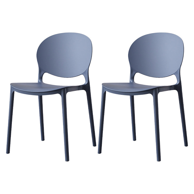 Scandinavian Kitchen Open Back Side Chair Matte Finish Plastic Dining Chair Gray Blue 2 Piece Set Clearhalo ' kitchen&dining_furn' 'Dining Chairs' 'Dining Tables & Seating' 'dining_chair' 'furn' 'furn_dining_chair' 'Furniture' 'furniture_dining_chair' 'Kitchen & Dining Furniture' 'kitchen' 4238360