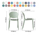 Scandinavian Kitchen Open Back Side Chair Matte Finish Plastic Dining Chair Clearhalo ' kitchen&dining_furn' 'Dining Chairs' 'Dining Tables & Seating' 'dining_chair' 'furn' 'furn_dining_chair' 'Furniture' 'furniture_dining_chair' 'Kitchen & Dining Furniture' 'kitchen' 4238365