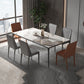 Contemporary Dining Side Chair Leather Brasserie Armless Solid Back Chair Clearhalo ' kitchen&dining_furn' 'Dining Chairs' 'Dining Tables & Seating' 'dining_chair' 'furn' 'furn_dining_chair' 'Furniture' 'furniture_dining_chair' 'Kitchen & Dining Furniture' 'kitchen' 4238368