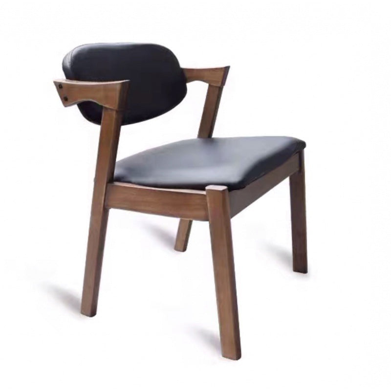 Contemporary Kitchen Open Back Side Chair Natural Leather Dining Chair Clearhalo ' kitchen&dining_furn' 'Dining Chairs' 'Dining Tables & Seating' 'dining_chair' 'furn' 'furn_dining_chair' 'Furniture' 'furniture_dining_chair' 'Kitchen & Dining Furniture' 'kitchen' 4238386