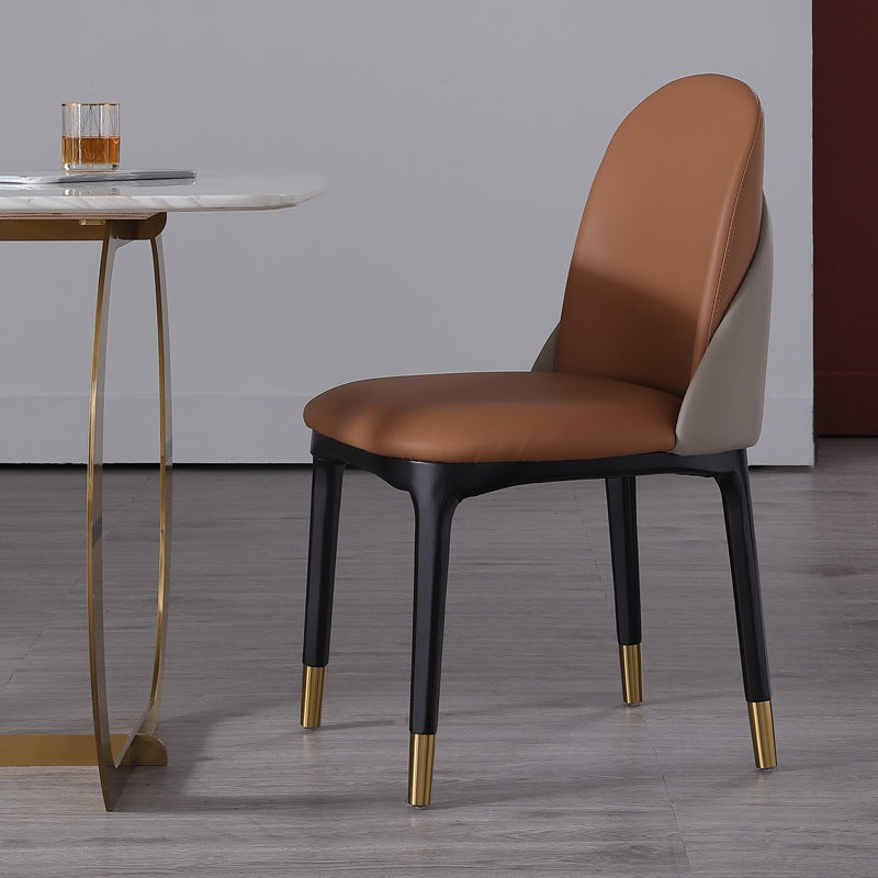 Contemporary Restaurant Parsons Side Chair Leather Dining Chair Clearhalo ' kitchen&dining_furn' 'Dining Chairs' 'Dining Tables & Seating' 'dining_chair' 'furn' 'furn_dining_chair' 'Furniture' 'furniture_dining_chair' 'Kitchen & Dining Furniture' 'kitchen' 4238394