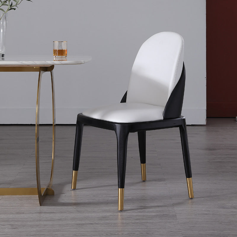 Contemporary Restaurant Parsons Side Chair Leather Dining Chair Clearhalo ' kitchen&dining_furn' 'Dining Chairs' 'Dining Tables & Seating' 'dining_chair' 'furn' 'furn_dining_chair' 'Furniture' 'furniture_dining_chair' 'Kitchen & Dining Furniture' 'kitchen' 4238396