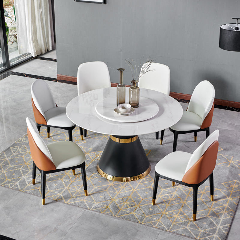 Contemporary Restaurant Parsons Side Chair Leather Dining Chair Clearhalo ' kitchen&dining_furn' 'Dining Chairs' 'Dining Tables & Seating' 'dining_chair' 'furn' 'furn_dining_chair' 'Furniture' 'furniture_dining_chair' 'Kitchen & Dining Furniture' 'kitchen' 4238404