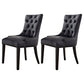 Traditional Upholstered Home Side Chair Parsons Matte Finish Dining Chair with Black Legs Black 2 Piece Set Clearhalo ' kitchen&dining_furn' 'Dining Chairs' 'Dining Tables & Seating' 'dining_chair' 'furn' 'furn_dining_chair' 'Furniture' 'furniture_dining_chair' 'Kitchen & Dining Furniture' 'kitchen' 4238407