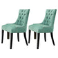 Traditional Upholstered Home Side Chair Parsons Matte Finish Dining Chair with Black Legs Olive Green 2 Piece Set Clearhalo ' kitchen&dining_furn' 'Dining Chairs' 'Dining Tables & Seating' 'dining_chair' 'furn' 'furn_dining_chair' 'Furniture' 'furniture_dining_chair' 'Kitchen & Dining Furniture' 'kitchen' 4238425