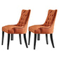 Traditional Upholstered Home Side Chair Parsons Matte Finish Dining Chair with Black Legs Orange 2 Piece Set Clearhalo ' kitchen&dining_furn' 'Dining Chairs' 'Dining Tables & Seating' 'dining_chair' 'furn' 'furn_dining_chair' 'Furniture' 'furniture_dining_chair' 'Kitchen & Dining Furniture' 'kitchen' 4238430