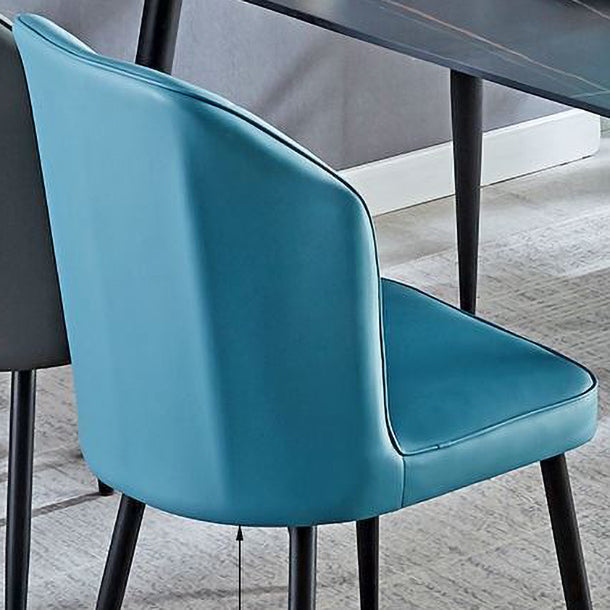 Contemporary Metal Dining Room Chair Wingback Armless Chair for Restaurant Use Clearhalo ' kitchen&dining_furn' 'Dining Chairs' 'Dining Tables & Seating' 'dining_chair' 'furn' 'furn_dining_chair' 'Furniture' 'furniture_dining_chair' 'Kitchen & Dining Furniture' 'kitchen' 4238444
