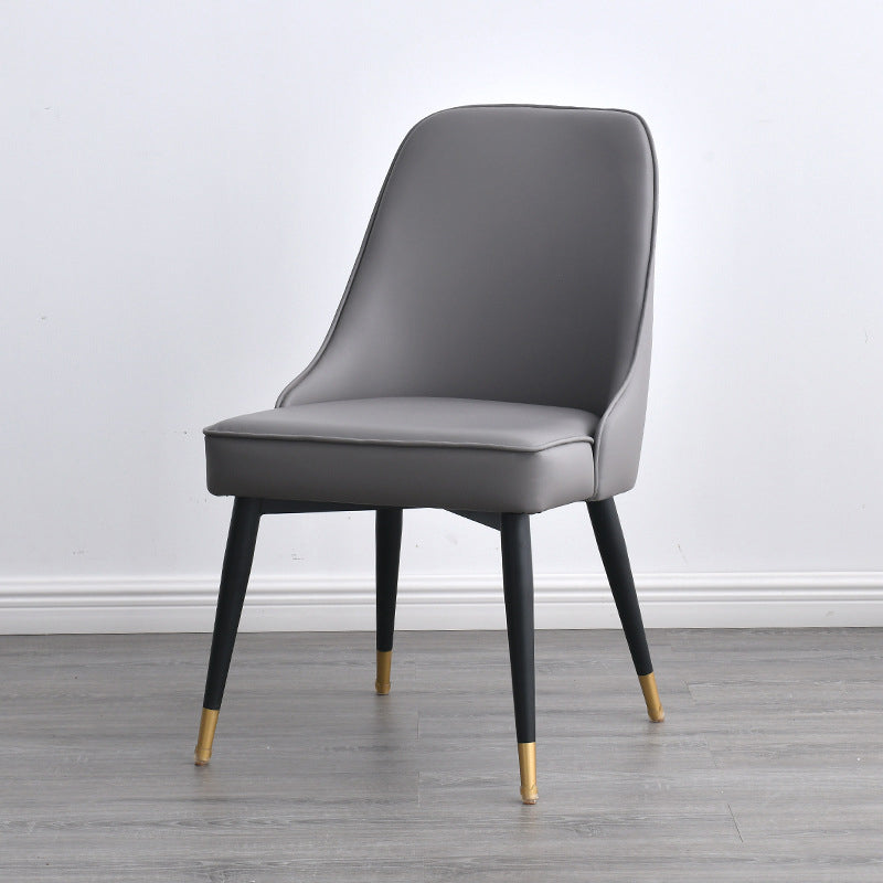 Glam Upholstered Restaurant Side Chair Parsons Matte Finish Dining Chair Grey 1 Piece Clearhalo ' kitchen&dining_furn' 'Dining Chairs' 'Dining Tables & Seating' 'dining_chair' 'Furniture' 'furniture_dining_chair' 'Kitchen & Dining Furniture' 'kitchen' 4238454