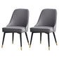 Glam Upholstered Restaurant Side Chair Parsons Matte Finish Dining Chair Grey Set of 2 Clearhalo ' kitchen&dining_furn' 'Dining Chairs' 'Dining Tables & Seating' 'dining_chair' 'Furniture' 'furniture_dining_chair' 'Kitchen & Dining Furniture' 'kitchen' 4238456
