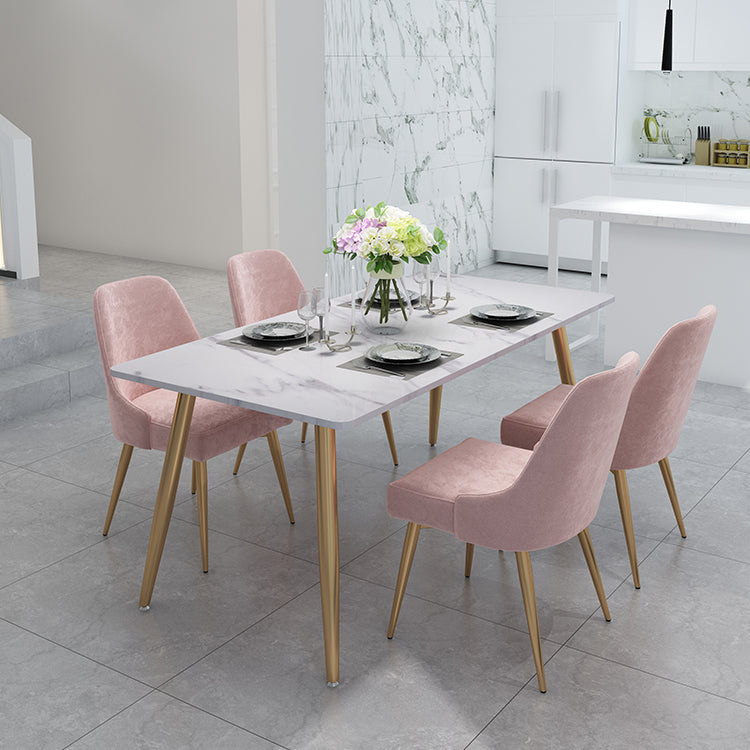 Glam Upholstered Restaurant Side Chair Parsons Matte Finish Dining Chair Clearhalo ' kitchen&dining_furn' 'Dining Chairs' 'Dining Tables & Seating' 'dining_chair' 'Furniture' 'furniture_dining_chair' 'Kitchen & Dining Furniture' 'kitchen' 4238459